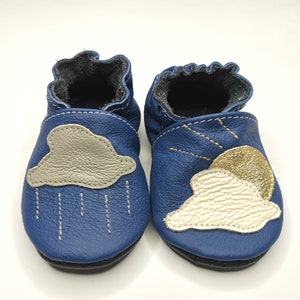 ソフト唯一の赤ちゃんの靴 ブルースペース 4-5 ebooba SC-12-BL Sun ans Cloud