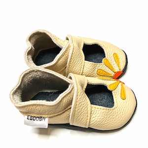 Krabbelschuhe Lederpuschen Lederschuhe 19/20 beige Schuhe 6-12 Monate ebooba