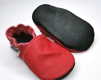 Krabbelschuhe 16/17/18 rot 0 6 m ebooba OT-1-R-T-1