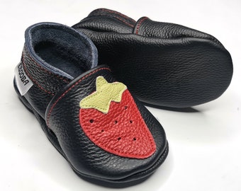 Ananas Slippers, Leather Baby Shoes, Pineapple Baby Shoes, Soft