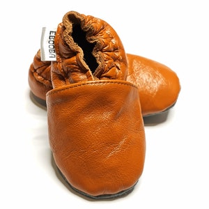 Brown Baby Shoes, Leather Baby Shoes, Ebooba, Crib Shoes, Unisex Baby Shoes, Newborn Shoes, Baby Boy Shoes, Soft Bottom Booties, 5