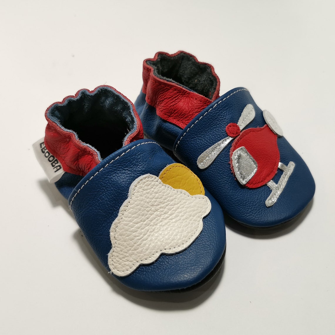 Helicopter Baby Shoes 612 Months Baby Slippers Baby Boy Etsy