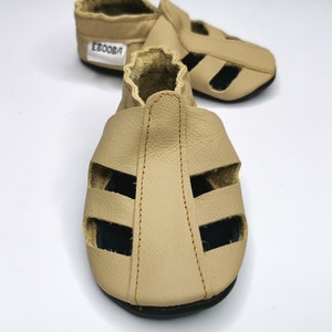 Leather Baby Shoes, Baby Shoes, Baby Moccasins, Ebooba, Beige Sandals, Soft Sole Baby Shoes, Crib Baby Shoes, Boys&#39; Shoes, Girls&#39; Shoes, 6