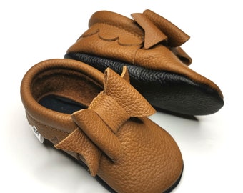 los zapatos de bebe unicos suaves mocasines marrones 3-4 anos ebooba