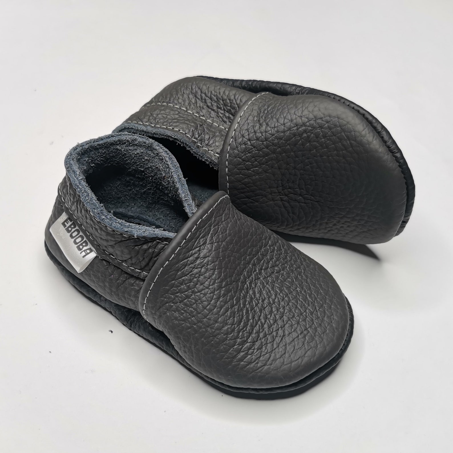 Dark Grey Baby Shoes, Baby Boy Shoes, Baby Girl Shoes, Grey Baby ...