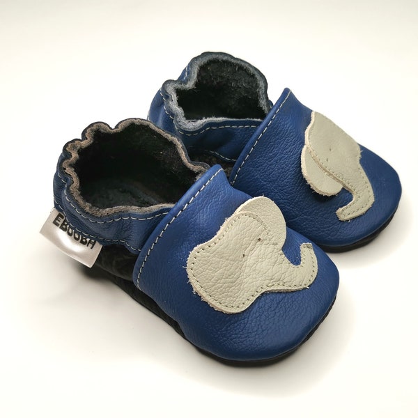 Blue Soft Baby Shoes, Leather Baby Shoes, Elephant Booties, Kids' Slippers, Girls Shoes, Animals Baby Shoes, Crib Baby Shoes, Boys' Shoes, 9