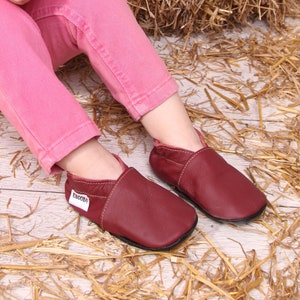 soft sole baby shoes leather infant kids dark brown 18 24 bebes garcon souple chaussons Krabbelschuhe porter ebooba OT-13-DB-M-4 Maroon