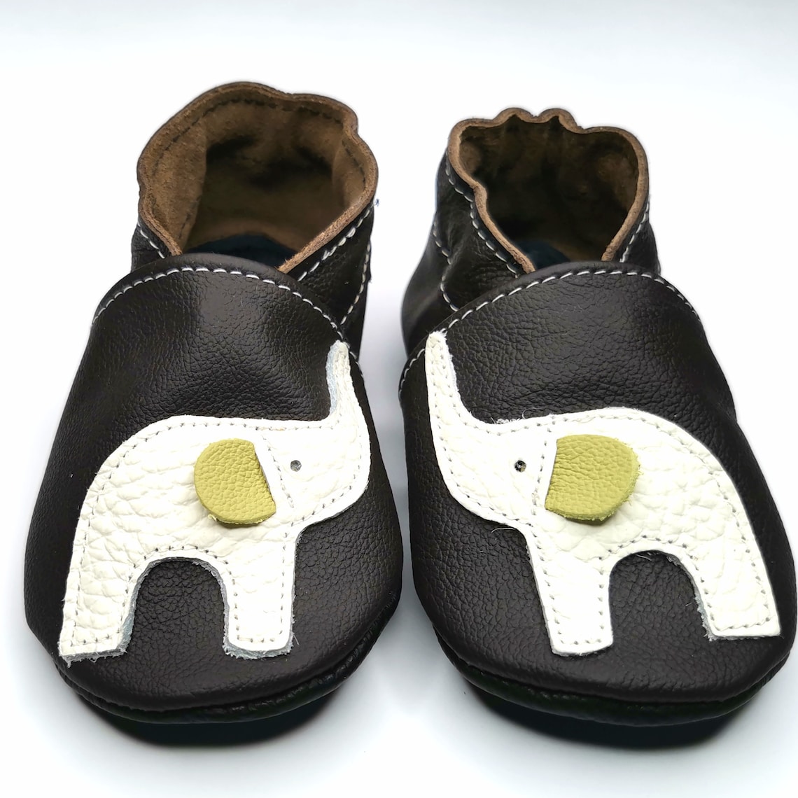 Elephant Baby Shoes Leather Booties Orange Baby Shoes Soft Etsy