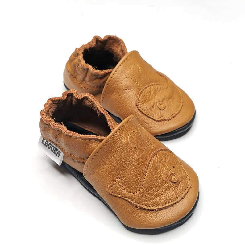 Soft Sole Baby Shoes Infant Kids Gift Birds Brown 12 18 Etsy