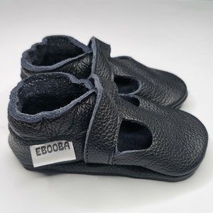 Black Baby Sandals, Ebooba, Walkers Shoes, Baby Booties, Soft Sole Shoes, Crib Shoes, Baby Slippers, Girls' Shoes, Boys' Shoes, Chaussons, 3 image 1