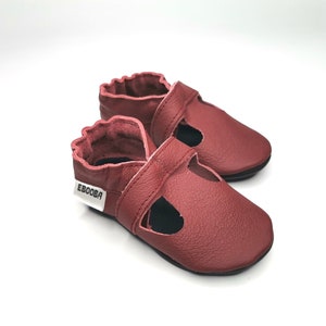 los zapatos de 5-6 anos bebe unicos suaves sandalias marrones, ebooba SN-40-BR-M-4 Maroon