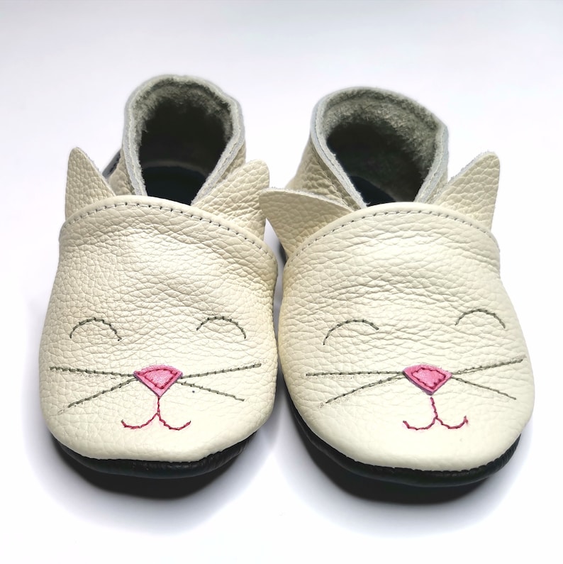 zachte tong babyschoentjes donkergrijs muis ebooba White Kitty