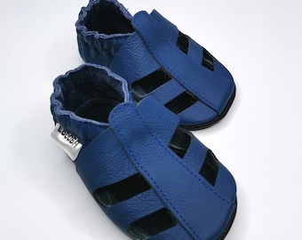 Leather Baby Sandals, Baby Shoes,Baby Sandals Soft Sole, Leather Baby Shoes, Boys' Sandals, Krabbelschuhe, Baby Summer Booties, Girls', 2