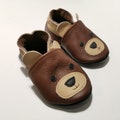 Teddy Bear Shoes, Leather Baby Shoes, Brown Baby Booties, Baby Leather Slippers, Toddler Shoe, Unisex Bootie, Kids' Slippers, Ebooba, 8 product logo
