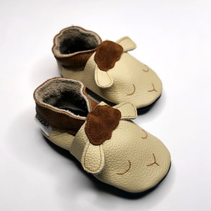 Lamb Baby Shoes, Unisex Baby Slippers, Leather Baby Booties, First Shoes, Leather Child Slippers, Baby Gift, Infant Shoes, Ebooba, 2
