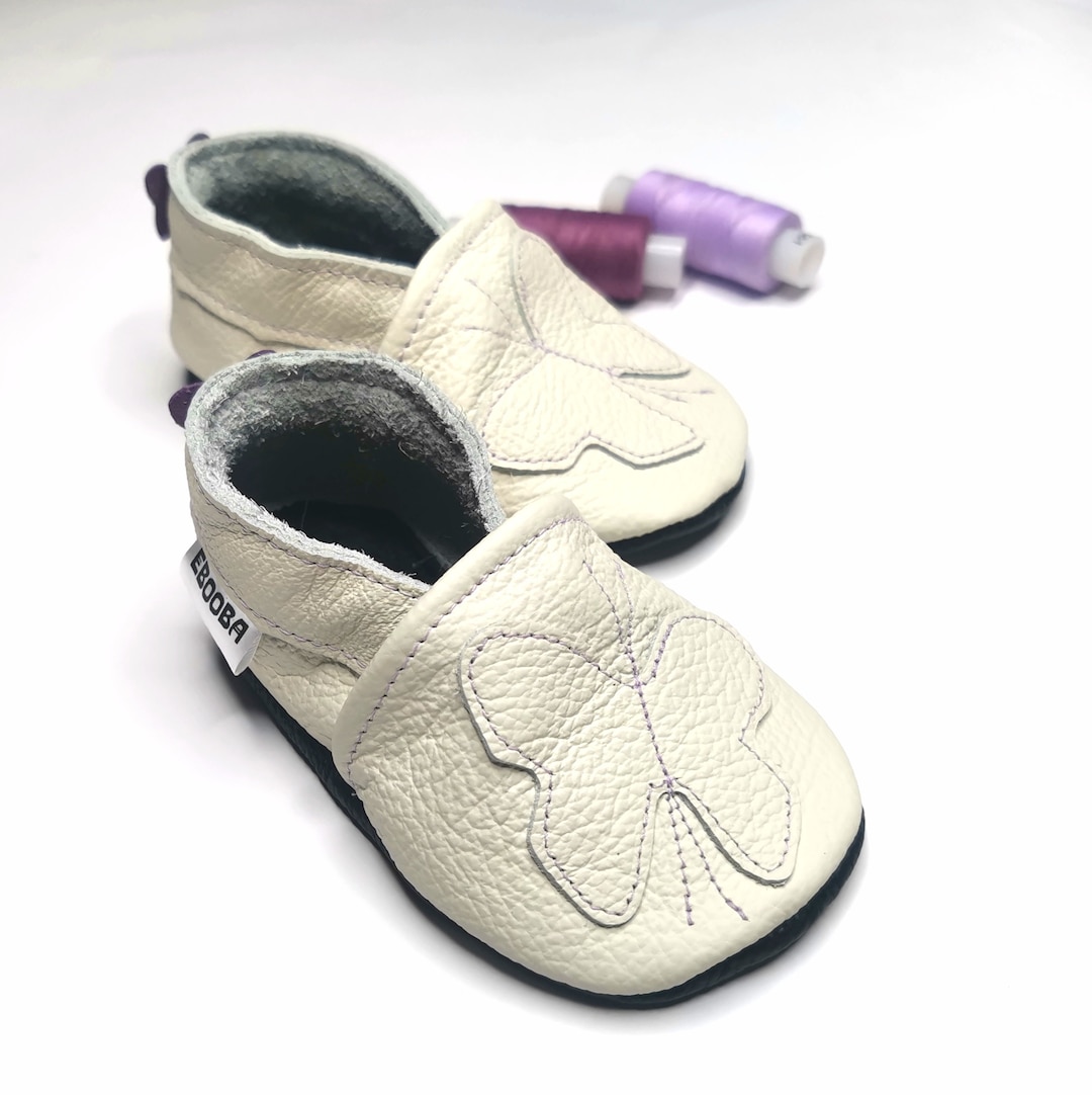 Baby White Shoes // Leather Baby Booties // Baby Soft Shoes // Baby ...