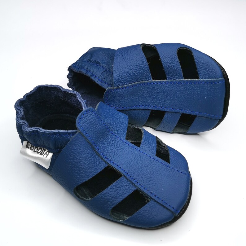 ソフト唯一の赤ちゃんの靴 ブルースペース 4-5 ebooba SC-12-BL Sandals