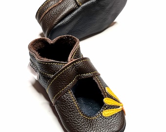 Summer Sandals, Walking Shoes, Baby Leather Shoes, Soft Sole Baby Booties, Leather Baby Sandals, Kids Sandals, Brown Baby Shoes, Ebooba, 8