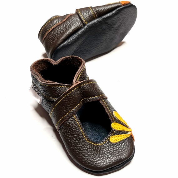 Summer Sandals, Walking Shoes, Baby Leather Shoes, Soft Sole Baby Booties,  Leather Baby Sandals, Kids Sandals, Brown Baby Shoes, Ebooba,