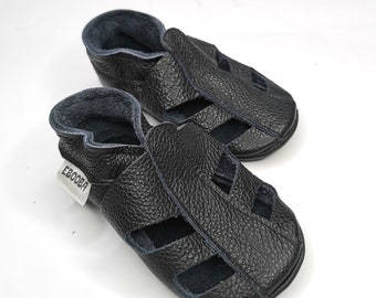 Black Baby Sandals Etsy
