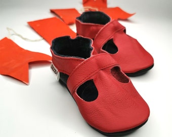 Schoenen Meisjesschoenen Sloffen zachte tong babyschoentjes  sandalen rood 4-5 Jaar ebooba 423-2 