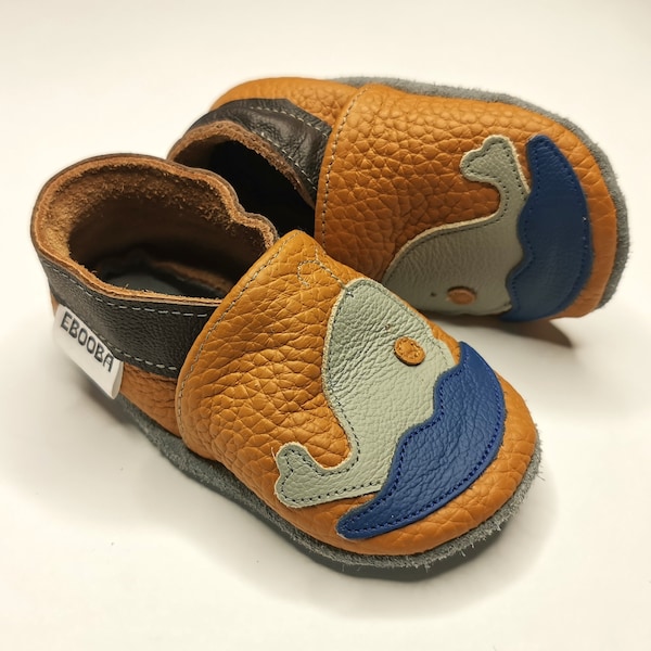 los zapatos de bebe, unicos gris ballena azul marrón zapatos 21/22, ebooba