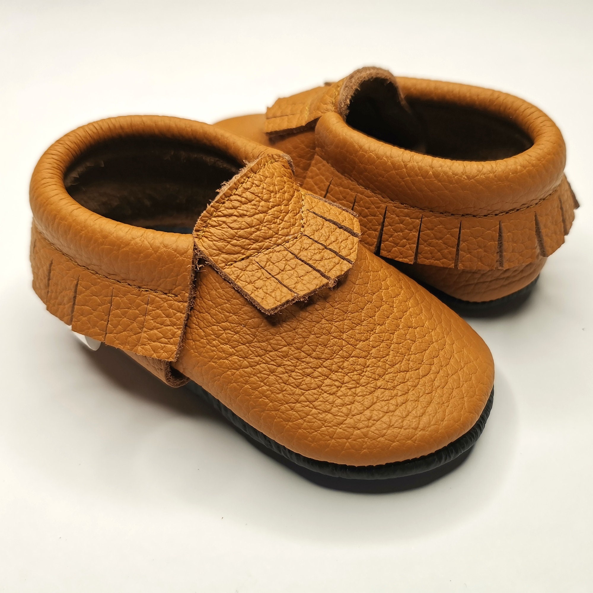 Fringe Baby Moccasins Handmade Genuine Leather Baby Boy Shoes Baby Girl Shoes Soft Sole Baby Shoes Italian Leather Infants & Toddlers Baby Shoes Newborns