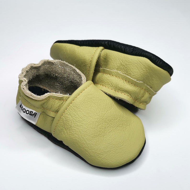 Gray Baby Shoes, Ebooba, Leather Baby Shoes, Baby Moccasins Gray, Baby Booties, Soft Sole Kids Shoes, Birthday Shoes, 4 Olive Green