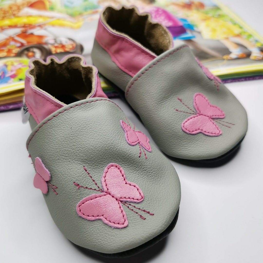 Jinwood Soft Sole Leather Baby Shoes – Infant Toddler Booties – Unisex 0-3 Years