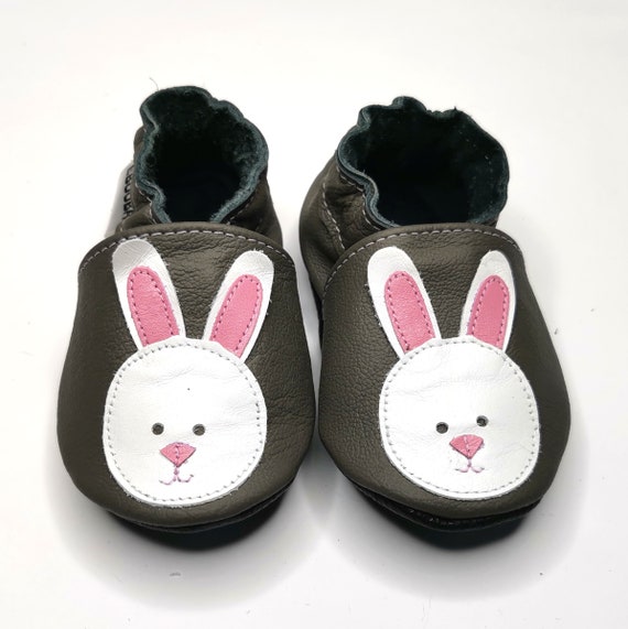 Rabbit Baby Shoes Gray Kids Shoes Toddler Shoes Bunny Shoes Girls Booties Boys Shoes Children Gift Baby Leather Booties Ebooba 6 Etsy