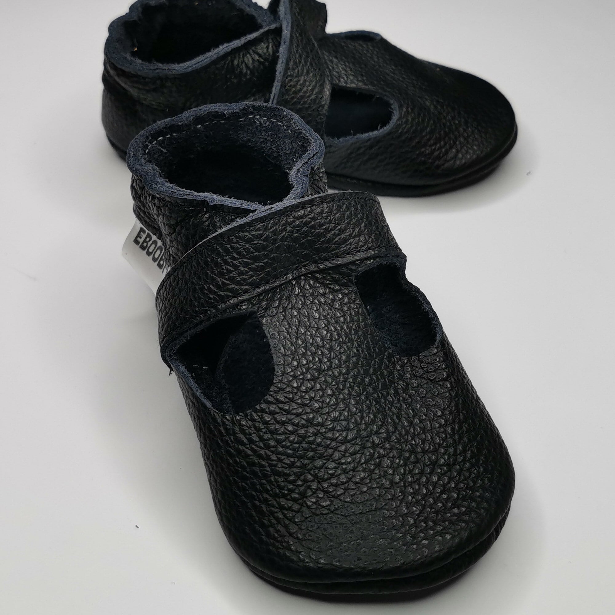 Black Baby Shoes, Toddler Shoes, Black Baby Sandals Leather, Soft Sole ...