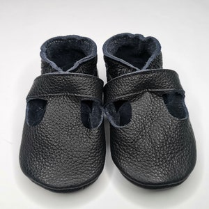 Black Leather Sandals, Baby Boy Shoes, Ebooba, Baby Shoes, Walker Baby Shoes, Baby leather Slippers, Baby soft sole Booties, 5