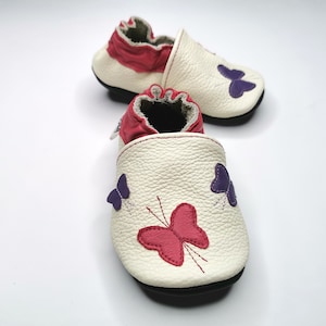 White Baby Shoes, Butteflies Slippers, Baby Booties, Kids&#39; Shoes, Toddler Shoes, Soft Sole Booties, Children Shoes, Krabbelschuhe, 10