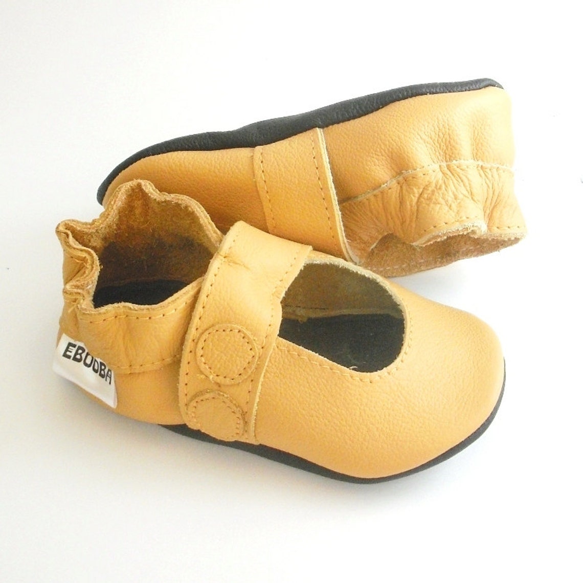 Yellow Sandals Baby Mary Jane Shoes Soft Sole Booties Baby Etsy