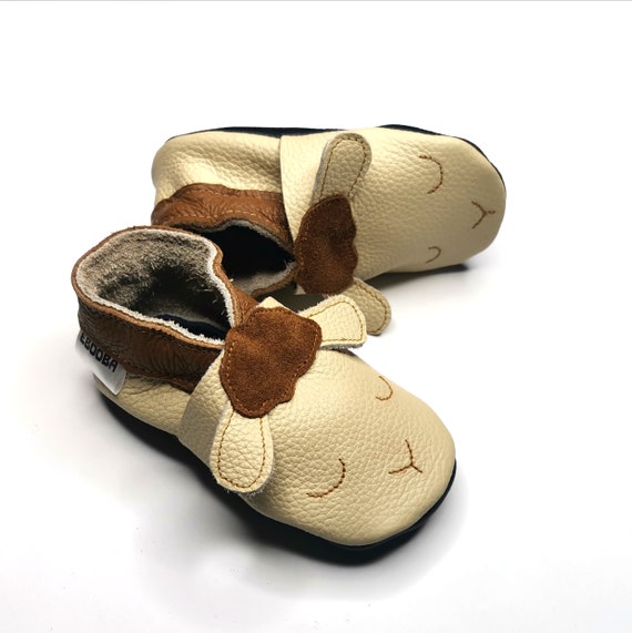 Lamb Slippers Kids Leather Shoes Genuine Leather Booties