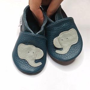 Blue Baby Shoes Soft Soled, Baby Moccasins, Leather Boys Shoes, Newborn Shoes, Walker Baby Shoes, Unisex&#39; Soft Sole, Boys&#39; Shoes, Crib Shoes