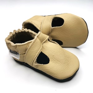 ソフト唯一の赤ちゃんの靴  ベージュ 12-18m ebooba SN-41-BE-M-3