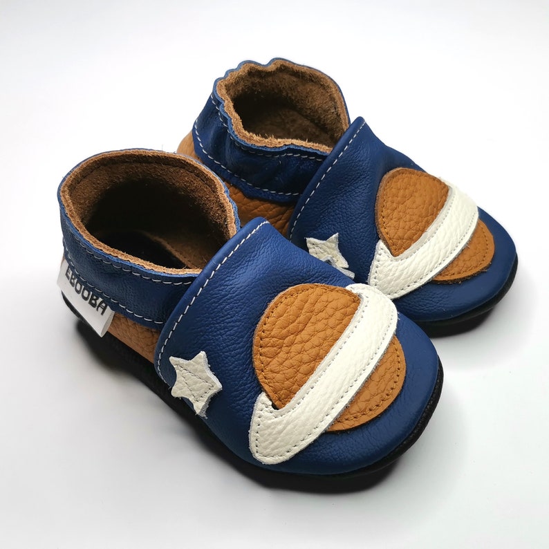 ソフト唯一の赤ちゃんの靴 ブルースペース 4-5 ebooba SC-12-BL Saturn