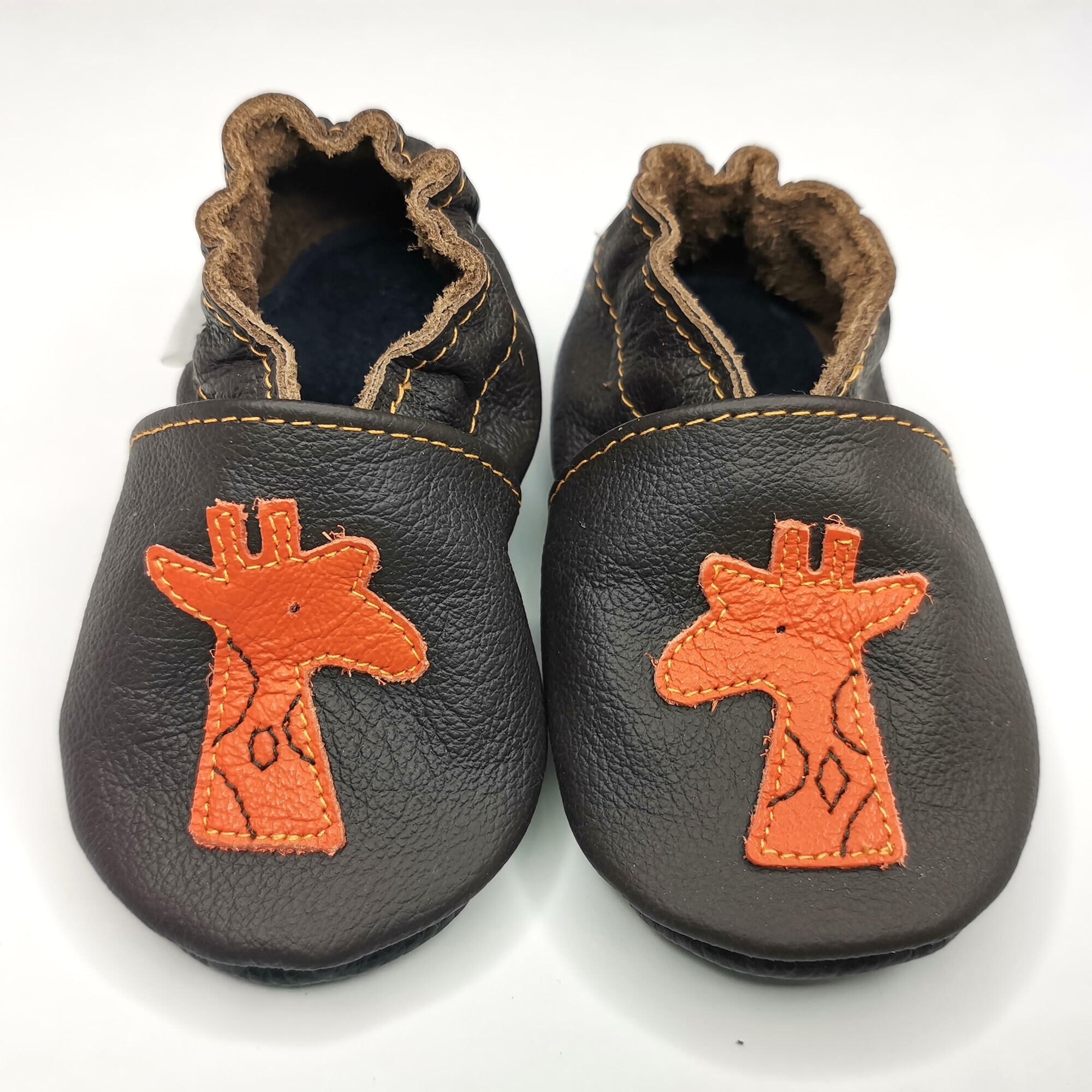 carozoo whale blue 18-24m soft sole leather baby shoes