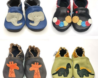 Elephant Soft Sole Baby Shoes Leather Baby Shoes, Baby Moccasins, Toddler Soft Sole, Crib Baby Shoes, Unisex Baby Shoes, Boys' Shoes Blue