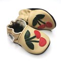 Toddler Shoes, Leather Baby Shoes, Girls Shoes, Beige Booties, Toddler Slippers, Kids Shoes Soft Sole, Children Shoes, Cherry Slippers, 7 product logo
