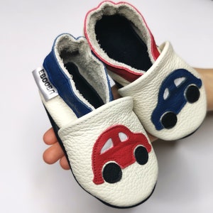 Czerwone i niebieskie kapcie dziecięce Cars, buciki dziecięce dla chłopców, buciki dziecięce Cars, kapcie dziecięce Transport, buciki dziecięce dla chłopców, buciki dla maluchów, prezent dla chłopców, 6