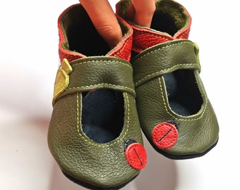 chaussons chaussures bébé,  chaussures pour bébés, Chaussures de Bébé, Sandales vert foncé 6-12 mois