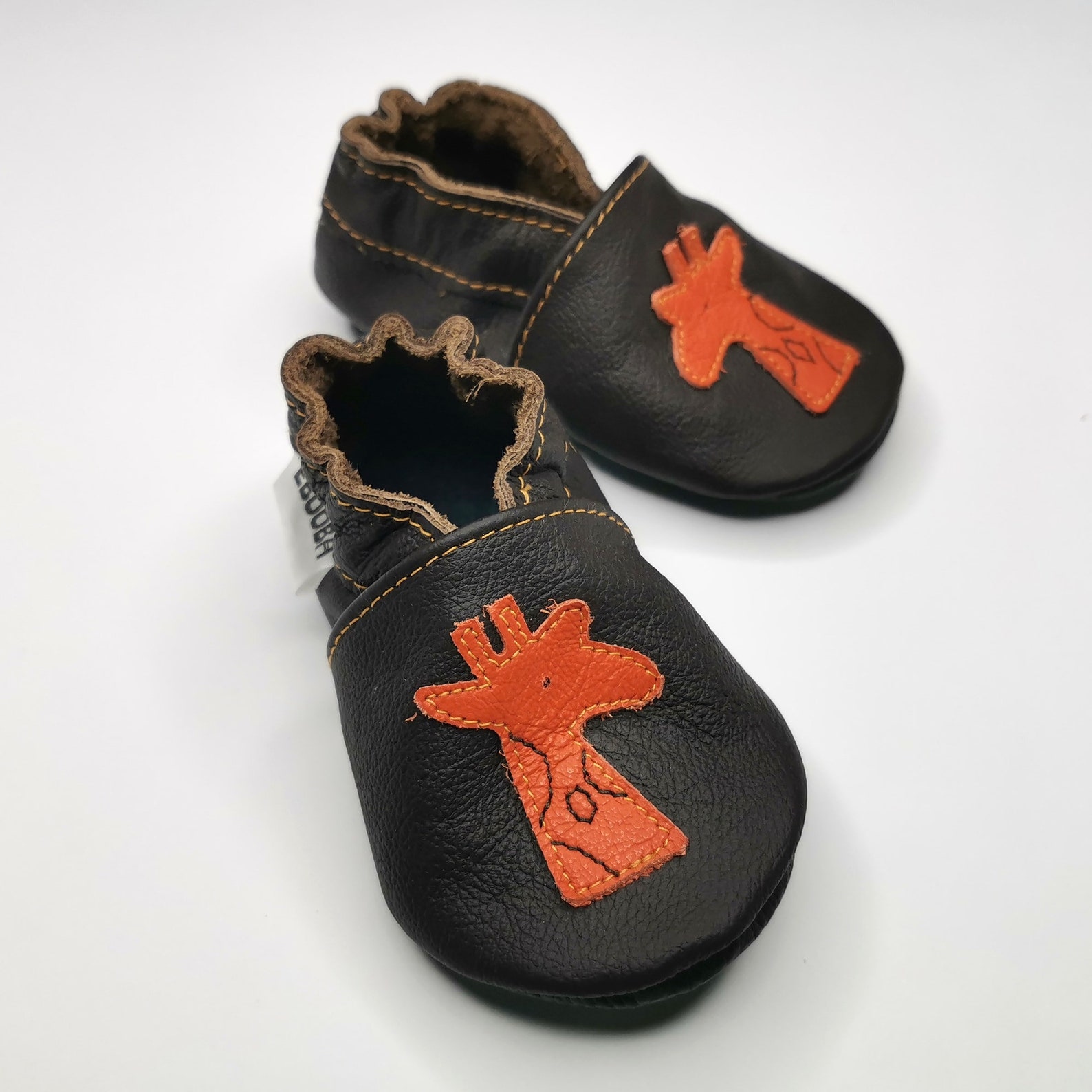 Dark Brown Baby Shoes Leather Baby Shoes Frog Soft Sole - Etsy