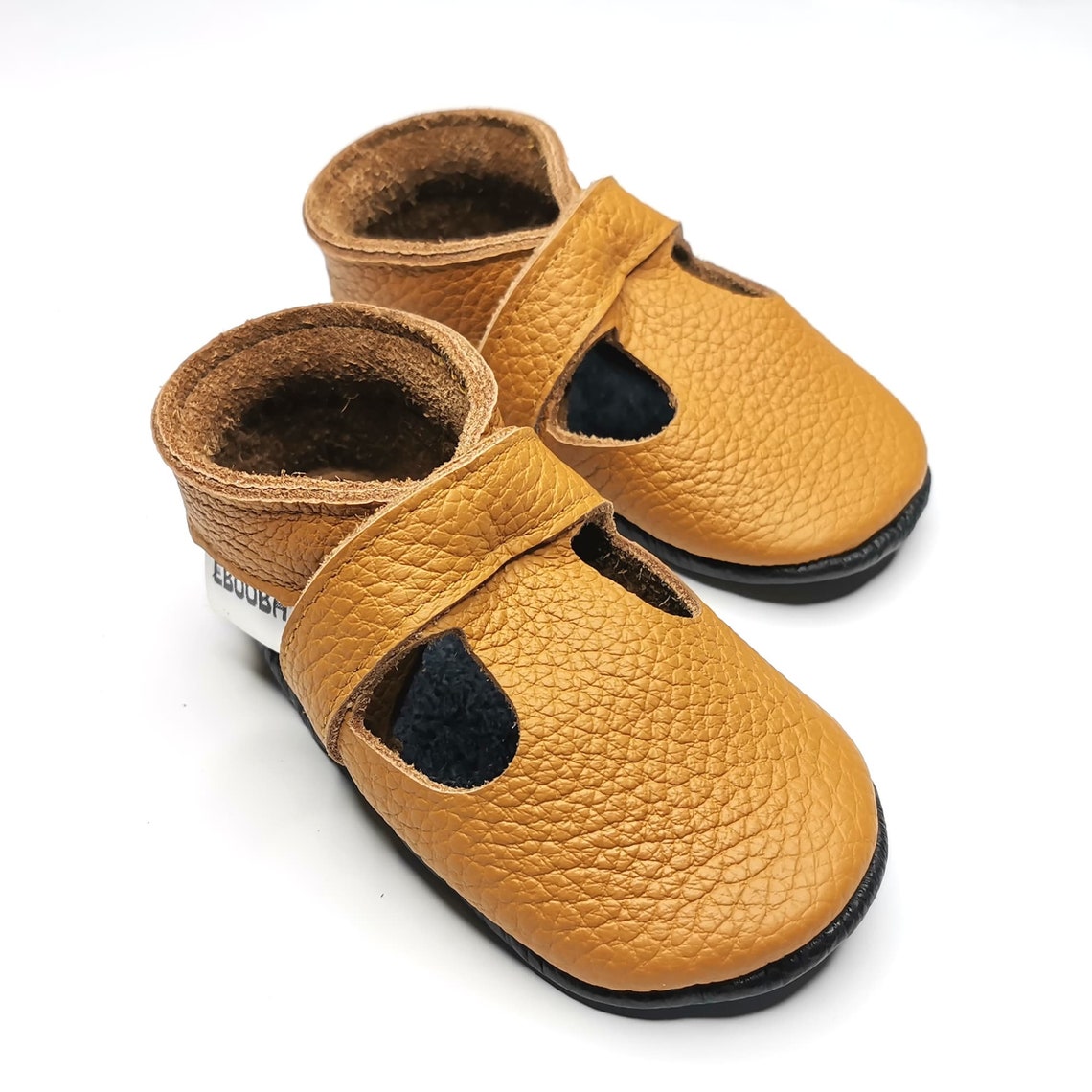 Soft sole baby shoes infant kids gift birds brown 12 18 Etsy