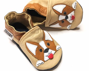 Krabbelschuhe Große 19/20, Hunde Baby Hausschuhe ebooba, Krabbelpuschen