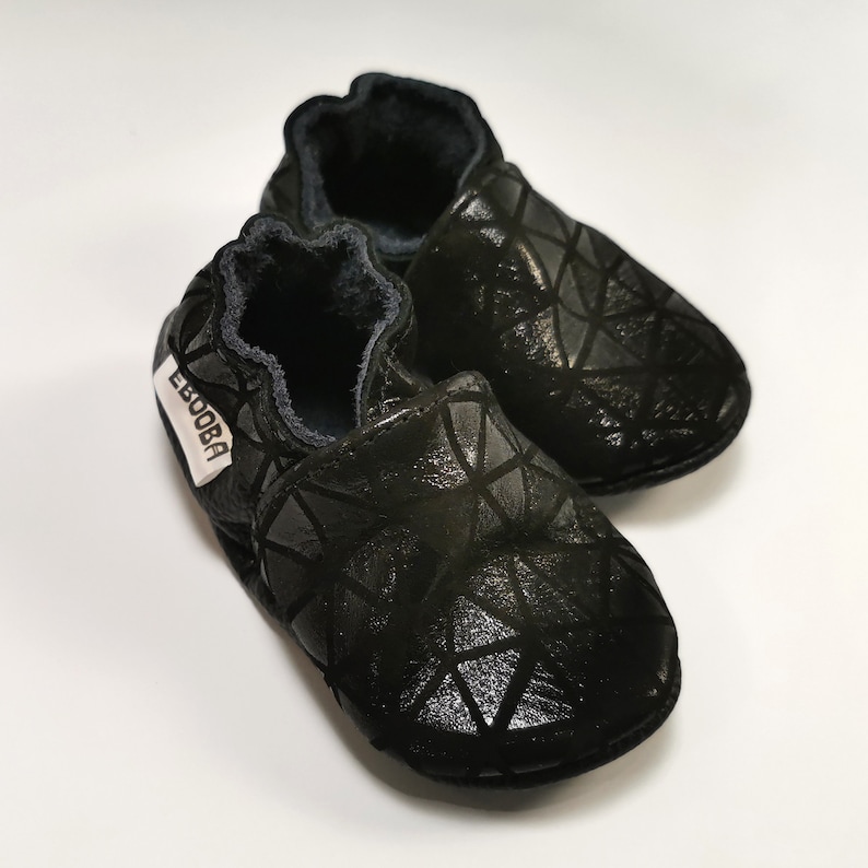 baby black shoes girl