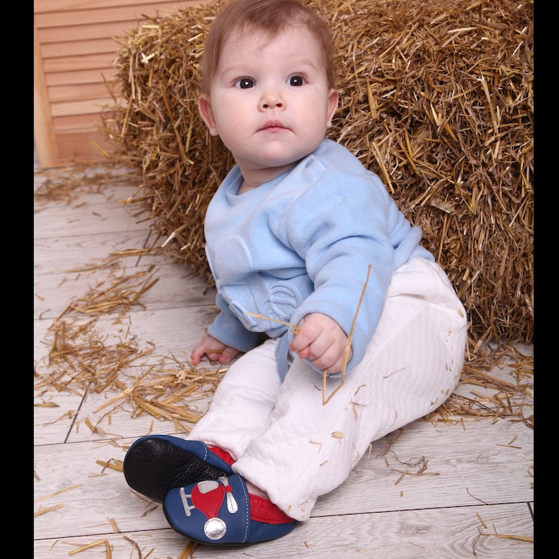 Helicopter Baby Shoes 612 Months Baby Slippers Baby Boy Etsy