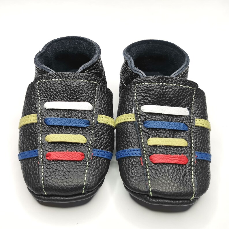Sneakers Baby Shoes Ebooba Black Baby Shoes Soft Sole Baby Etsy