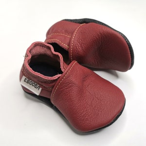 Navy Blue Baby Shoes Leather baby shoes, Baby Moccasins, Baby Soft Booties, Soft Sole, Crib Shoes, Boys' Shoes, Prewalkers Shoes, Ebooba, 1 Maroon